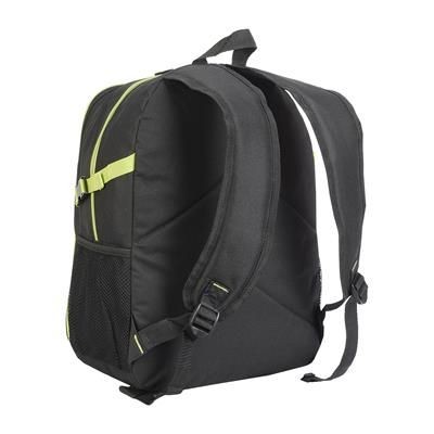 OSAKA BACKPACK RUCKSACK in Black & Lime Green