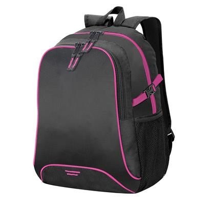 OSAKA DAILY BACKPACK RUCKSACK in Black & Hot Pink