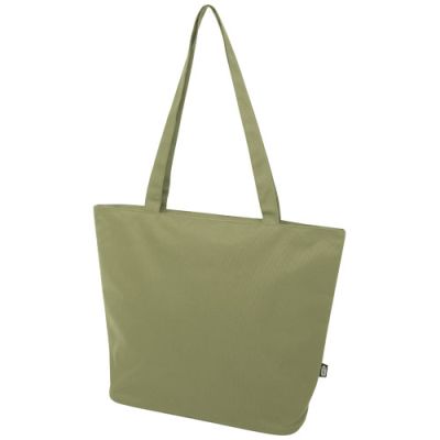 PANAMA GRS RECYCLED ZIPPERED TOTE BAG 20L in Olive