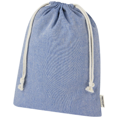 PHEEBS 150 G & M² GRS RECYCLED COTTON GIFT BAG LARGE 4L in Heather Blue