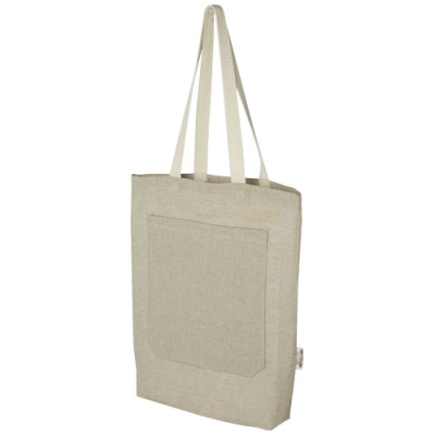 PHEEBS 150 G & M² RECYCLED COTTON TOTE BAG with Front Pocket 9L in Heather Natural