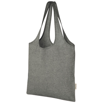 PHEEBS 150 G & M² RECYCLED COTTON TRENDY TOTE BAG 7L in Heather Black