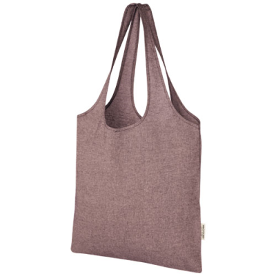 PHEEBS 150 G & M² RECYCLED COTTON TRENDY TOTE BAG 7L in Heather Maroon