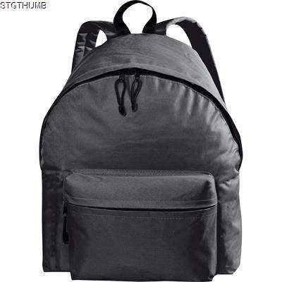 POLYESTER BACKPACK RUCKSACK in Black