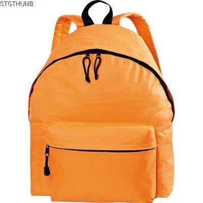 POLYESTER BACKPACK RUCKSACK in Orange