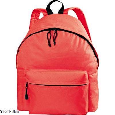 POLYESTER BACKPACK RUCKSACK in Red