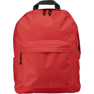 POLYESTER BACKPACK RUCKSACK in Red