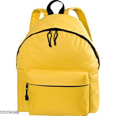 POLYESTER BACKPACK RUCKSACK in Yellow