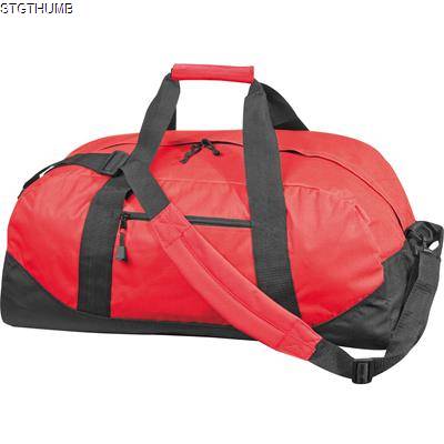 POLYESTER SPORTS TRAVEL BAG in Red