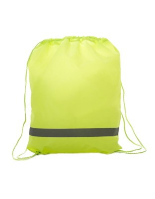 PREMIUM REFLECTIVE BACKPACK RUCKSACK 210D with Reflective Strip in Green