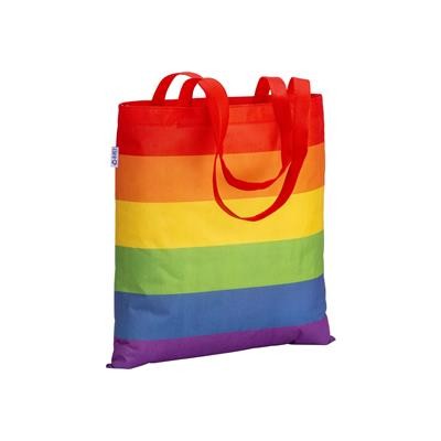 PRIDE 80 G-M2 RECYCLED PET RAINBOW SHOPPER TOTE BAG