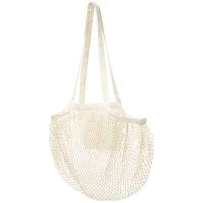 PUNE 100 G & M² GOTS ORGANIC MESH COTTON TOTE BAG 6L in Natural