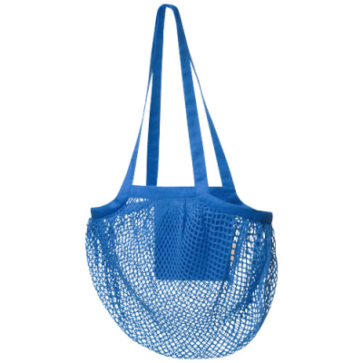 PUNE 100 G & M² GOTS ORGANIC MESH COTTON TOTE BAG 6L in Process Blue