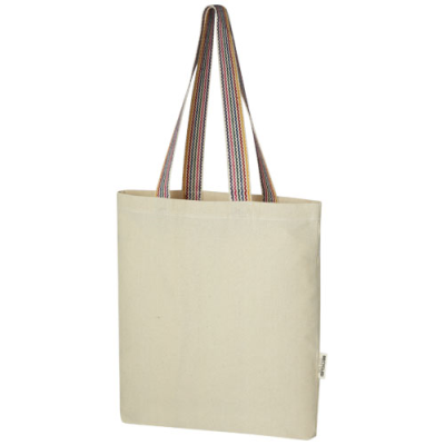 RAINBOW 180 G & M² RECYCLED COTTON TOTE BAG 5L in Natural