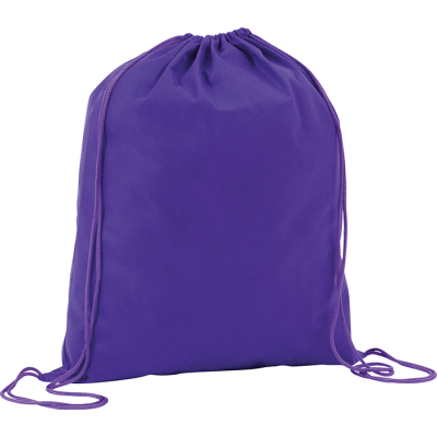 RAINHAM DRAWSTRING BACKPACK RUCKSACK BAG in Purple