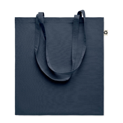 RECYCLED COTTON SHOPPER TOTE BAG in Blue