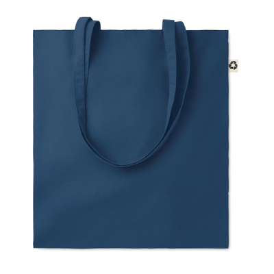 RECYCLED COTTON SHOPPER TOTE BAG in Blue