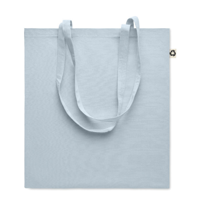 RECYCLED COTTON SHOPPER TOTE BAG in Blue