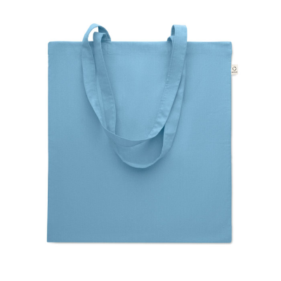 RECYCLED COTTON SHOPPER TOTE BAG in Blue