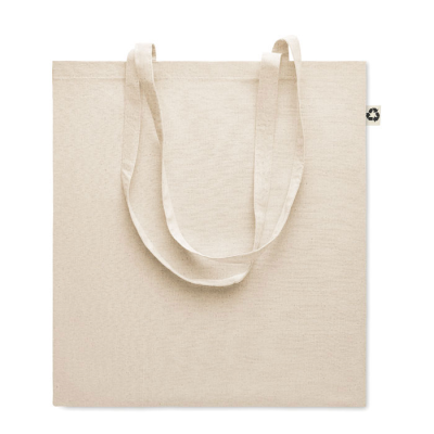 RECYCLED COTTON SHOPPER TOTE BAG in Brown