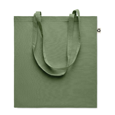 RECYCLED COTTON SHOPPER TOTE BAG in Green