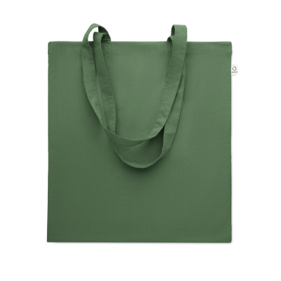 RECYCLED COTTON SHOPPER TOTE BAG in Green