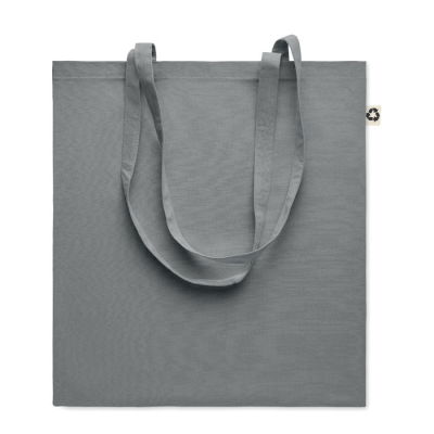 RECYCLED COTTON SHOPPER TOTE BAG in Grey