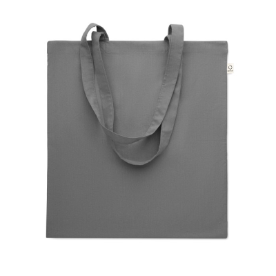 RECYCLED COTTON SHOPPER TOTE BAG in Grey