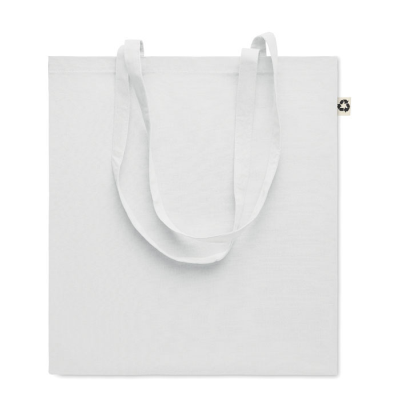 RECYCLED COTTON SHOPPER TOTE BAG in White