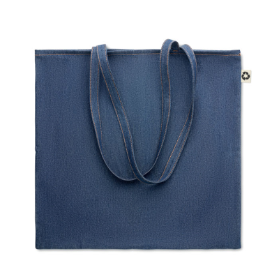 RECYCLED DENIM SHOPPER TOTE BAG in Blue