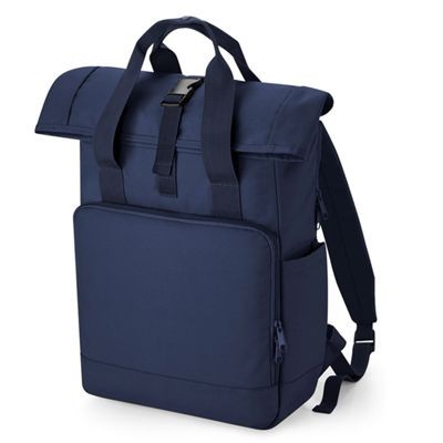 RECYCLED DOUBLE HANDLE ROLL-TOP LAPTOP BACKPACK RUCKSACK