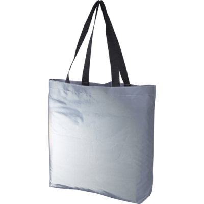 REFLECTIVE SHOPPER TOTE BAG in Silver