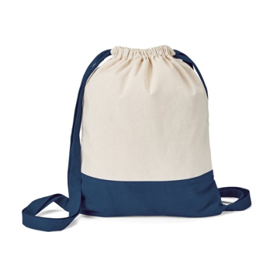 ROMFORD 100% COTTON DRAWSTRING BAG (180 G & M²) in Navy Blue