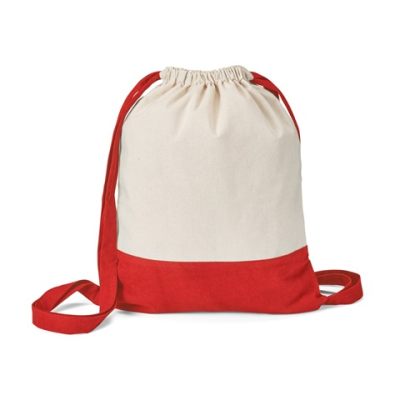 ROMFORD 100% COTTON DRAWSTRING BAG (180 G & M²) in Red