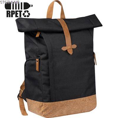 RPET BACKPACK RUCKSACK in Black