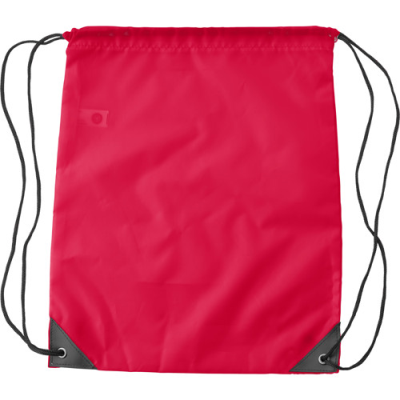 RPET DRAWSTRING BACKPACK RUCKSACK in Red