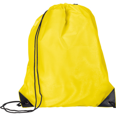 RPET DRAWSTRING BACKPACK RUCKSACK in Yellow