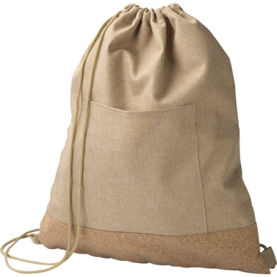 RPET DRAWSTRING BAG in Khaki