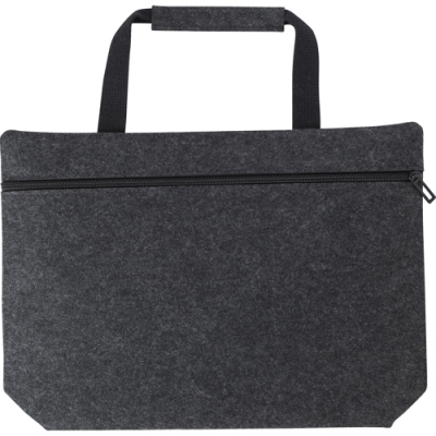 RPET FELT DOCUMENT BAG in Dark Grey