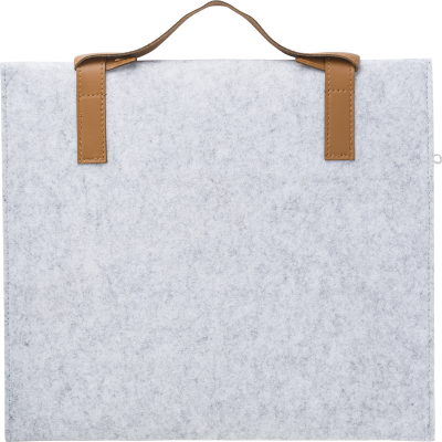 RPET FELT DOCUMENT BAG in Pale Grey