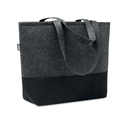 RPET FELT SHOPPER TOTE BAG in Grey