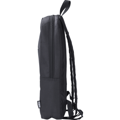 RPET LAPTOP BACKPACK RUCKSACK in Black