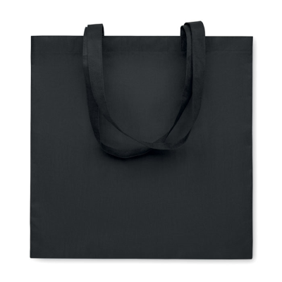 RPET NON-WOVEN SHOPPER TOTE BAG in Black