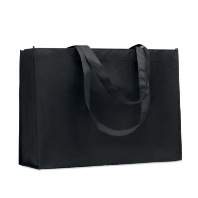 RPET NON-WOVEN SHOPPER TOTE BAG in Black