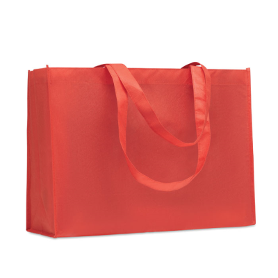 RPET NON-WOVEN SHOPPER TOTE BAG in Red