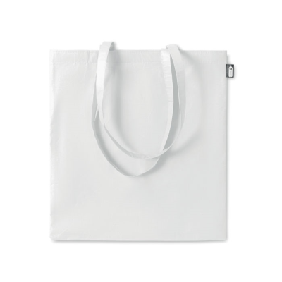 RPET NON WOVEN SHOPPER TOTE BAG in White