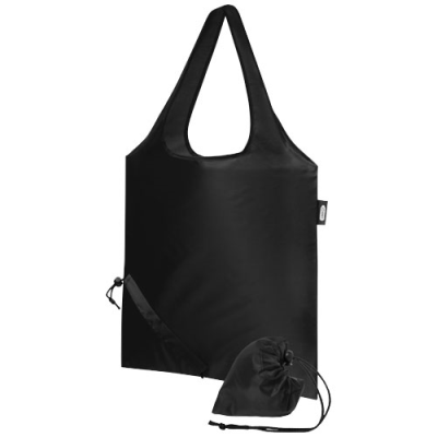 SABIA RPET FOLDING TOTE BAG 7L in Solid Black