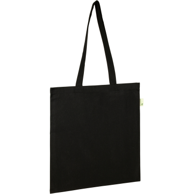 SEABROOK ECO 5OZ RECYCLED COTTON TOTE in Black