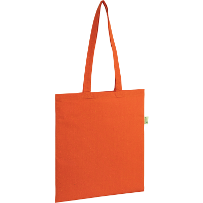 SEABROOK ECO 5OZ RECYCLED COTTON TOTE in Orange