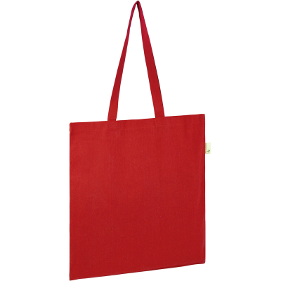 SEABROOK ECO 5OZ RECYCLED COTTON TOTE in Red